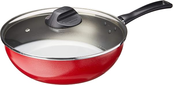 Wok Garlic com Tampa Vermelha, 24 cm, Brinox